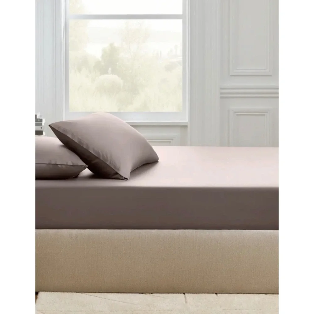 Quince 100% Organic Bamboo Fitted Sheet Set Queen Stone NWT
